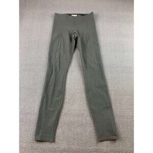 Y2K Helmut Lang Women P XS Olive Green Stretch Slim Pull On Leggings USA Made